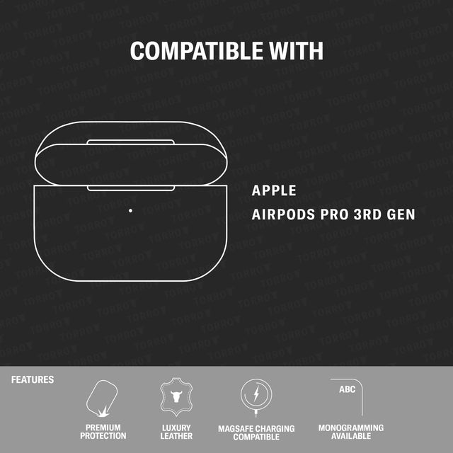 Compatibility & features of the Black Leather AirPods Pro (3rd Gen) Case