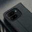 Camera cutout on the Black with Red Detail Leather Case for Google Pixel 10 Pro Fold