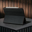 Stand feature of the Black with Red Detail Leather Case for iPad Air 11