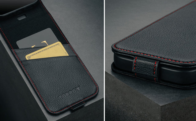 iPhone 16 Pro Leather Flip Wallet Case (MagSafe Charging) Feature Focus