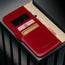 Card holder inside the Red Leather Case for iPhone 17 Pro Max