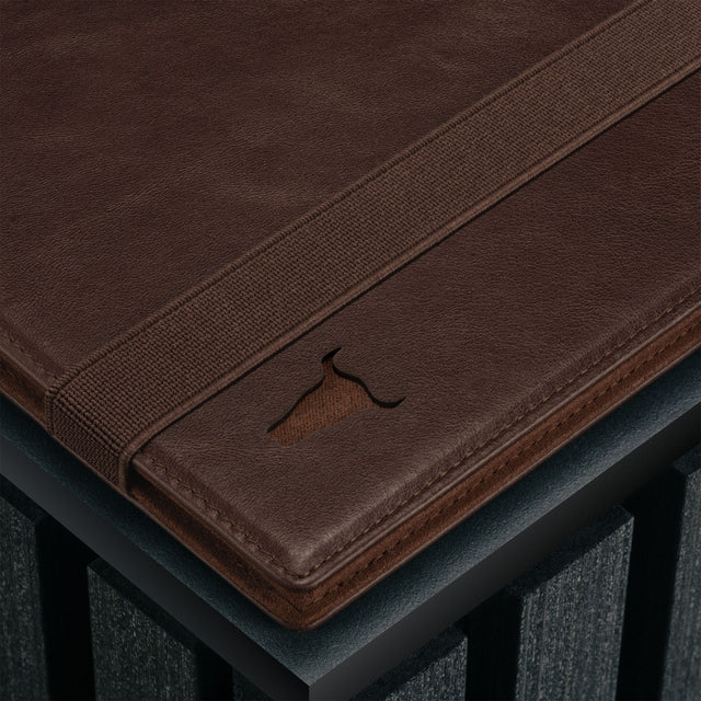 Dark Brown Leather A5 Notebook Cover