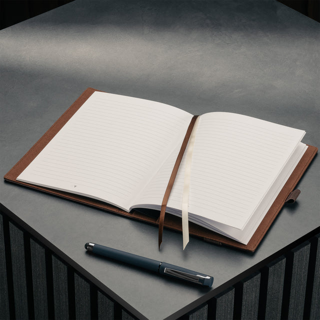 Dark Brown Leather A5 Notebook Cover