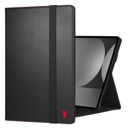 Black with Red Detail Leather Case for Samsung Galaxy Tab S9 Ultra