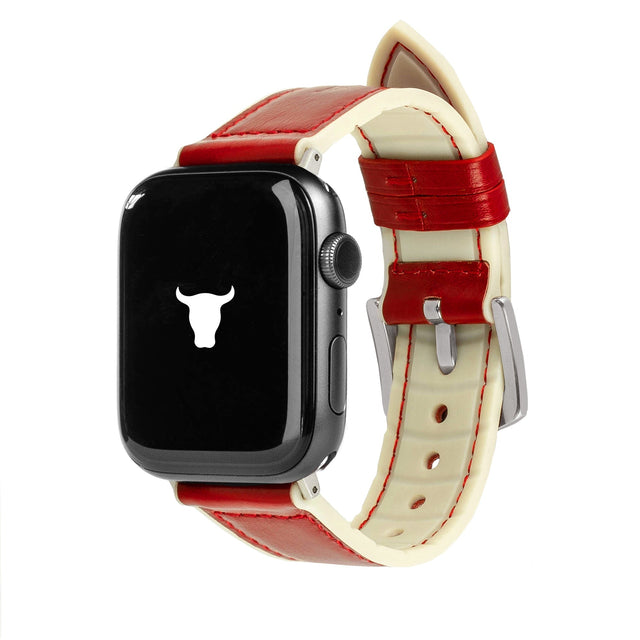 Red Leather Strap for Apple Watch