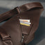 Dark Brown Leather Crossbody Bag with concealed zipped pocket