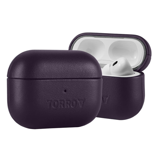 Purple Leather AirPods Pro Case Cover (1st & 2nd Generation)