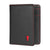 Bifold Leather Wallet (with RFID Protection) - Black with Red Detail
