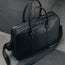 Black Leather Laptop Briefcase Bag