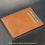 Back of the Tan Leather Credit Card Holder with 2 card slots