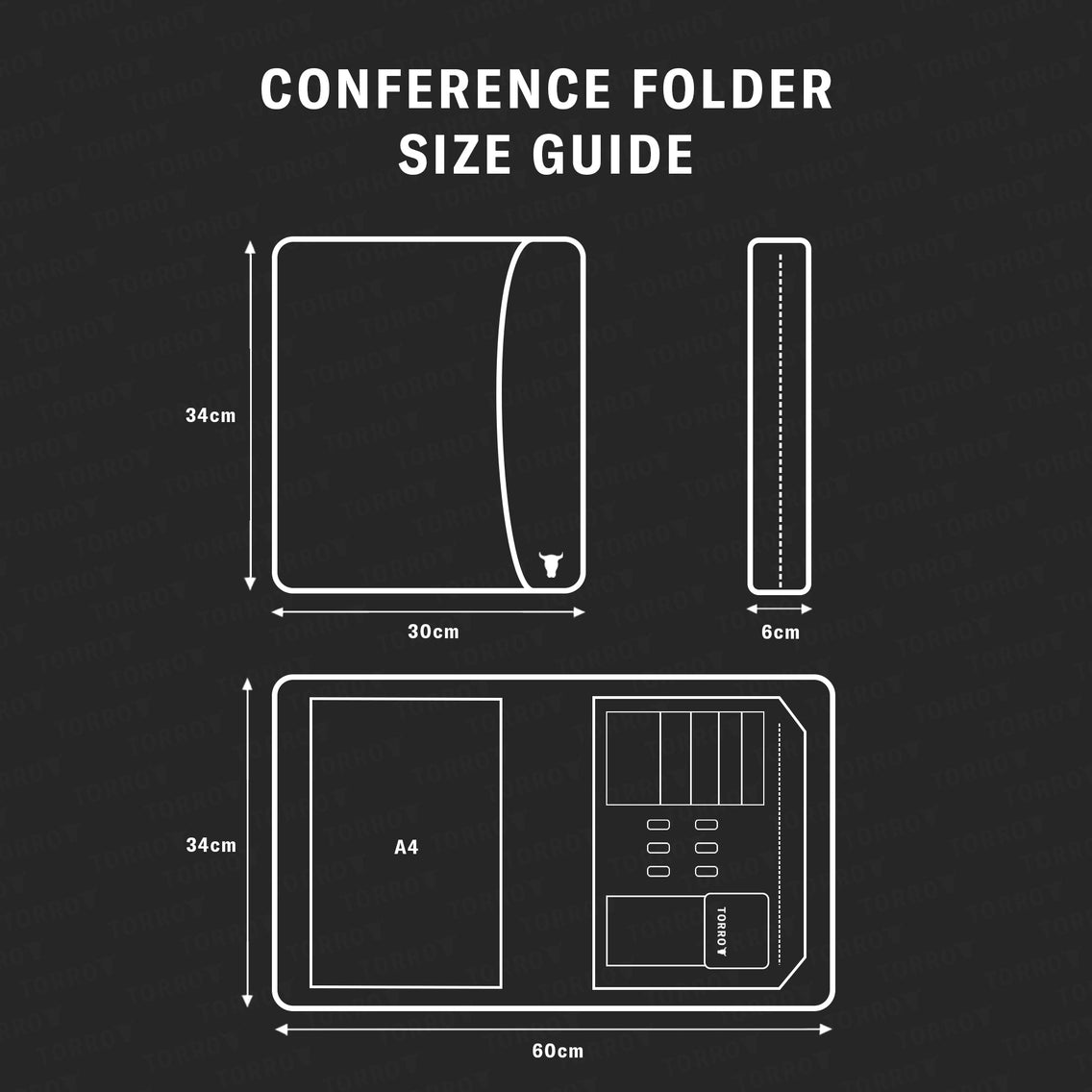 Conference Folder Layout Leather Zipped A4 Conference Folder / Portfolio – TORRO Australia