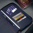 Cards and travel documents in the Navy Blue Family Travel Wallet