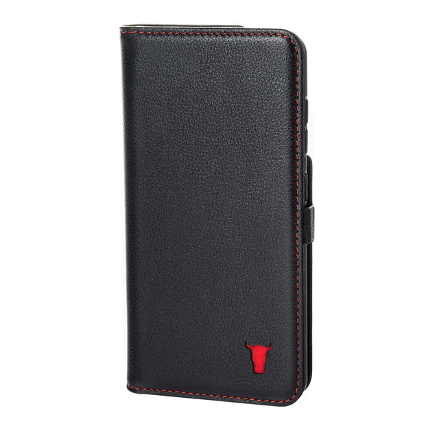 Black with Red Stitching TORRO Folio Case for Samsung Galaxy S21 FE 5G