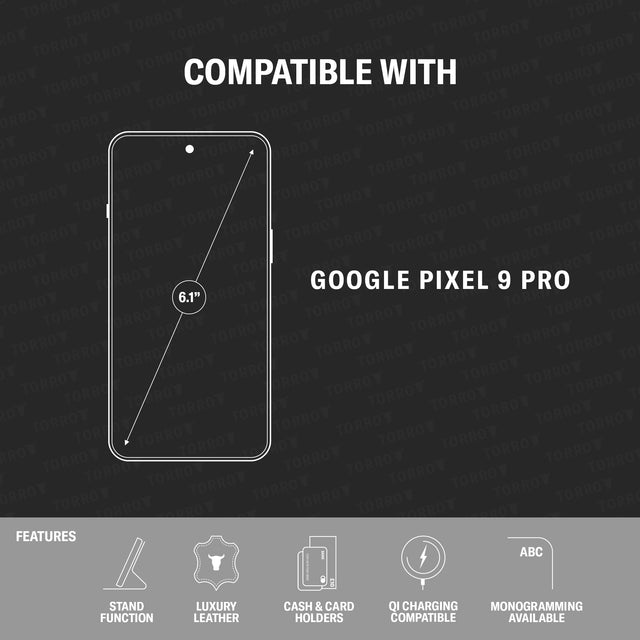 Compatibility of the Black with Red Detail Leather Case for Google Pixel 9 Pro