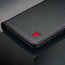 Black with Red Detail Leather Case for Honor Magic 7 Pro