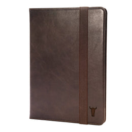 Dark Brown Leather (with Red Stitching) Stand Case for iPad 10.2" 7th, 8th & 9th Generation