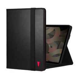 Black with Red Detail Leather Case for iPad Air 11" (2024)