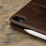 Camera cutout on the Dark Brown Leather Case for iPad Air 11