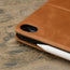 Camera cutout on the Tan Leather Case for iPad Air 11