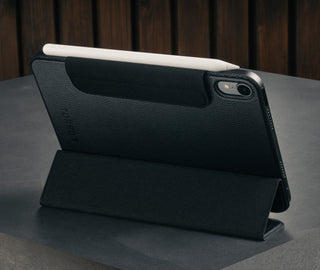 Upright stand function of the TORRO Black Leather case for iPad Mini 6