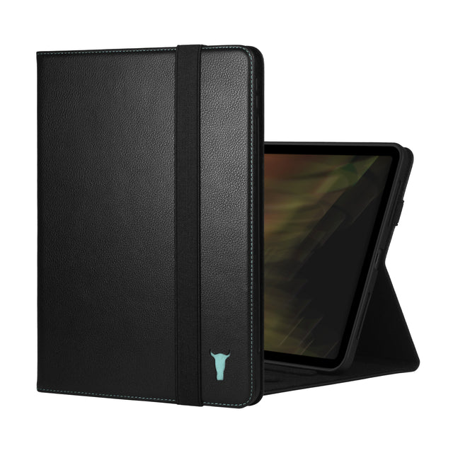 Black with Turquoise Leather Case for iPad Pro 11