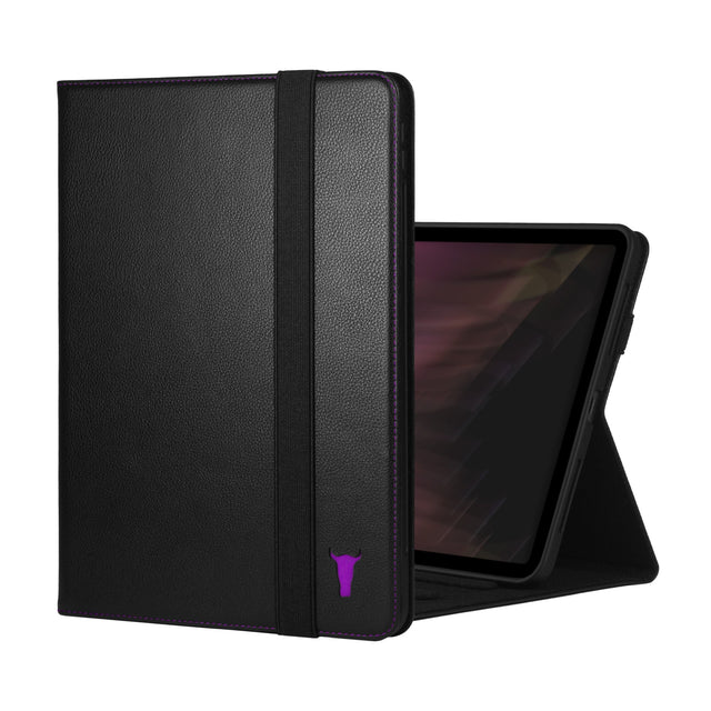 Black with Purple Detail Leather Case for Apple iPad Pro 11