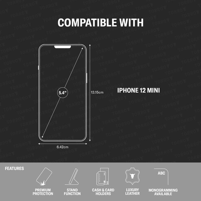 Compatibility and features of the Leather Stand Case for iPhone 12 Mini