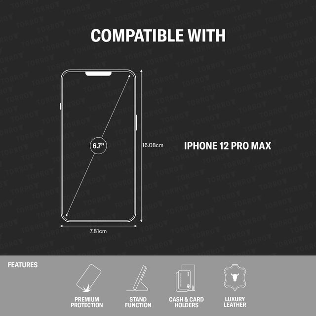 Compatibility and features of the Leather Stand Case for iPhone 12 Pro Max