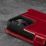 Camera cutout on the Red Leather Stand Case for iPhone 12 Pro Max