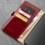 Card slots on the inside of the Red Leather Phone Case for iPhone 13 Pro Max