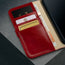 Card slots inside the Red Leather Case for iPhone 16 Pro Max