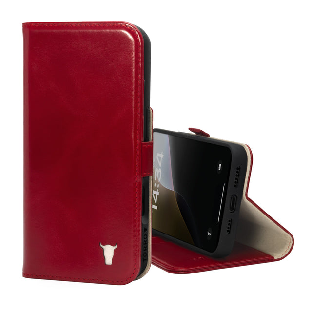 Red Leather Case for iPhone 16 Pro Max