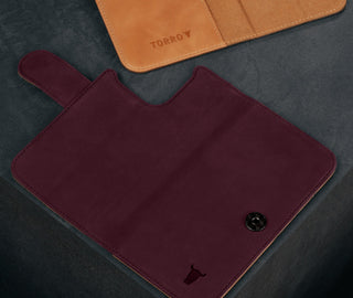Maroon Nubuck Leather Cover