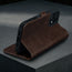 Stand function of the Dark Brown Leather Case for iPhone 16