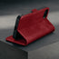 Crimson Leather Wallet Case for iPhone SE4 (2025)