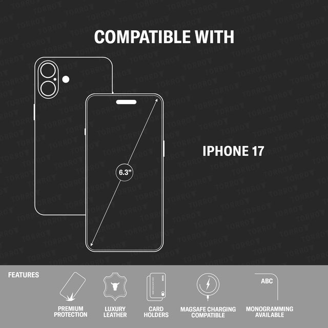 Compatibility and features of the Leather Flip Case for iPhone 17