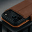 Camera cutout on the Nubuck Dark Brown Detachable Case for iPhone 17 Pro Max