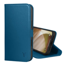 Cobalt Blue Leather Case for iPhone 17 Pro Max