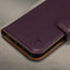 Close up of the Dark Cherry Leather Detachable Case for iPhone 17 Pro Max