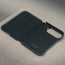 Microfibre fined frame of the Black with red detail Leather Folio Case (with Rotating Stand) for the iPhone Ultra