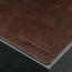 Close up of the Large Dark Brown Leather Desk Mat