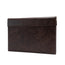 Dark Brown Leather Laptop Folio Sleeve / Conference Wallet