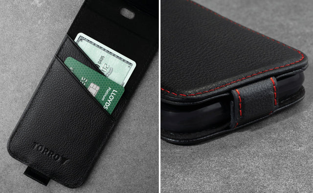 Apple iPhone SE 2022/2020, iPhone 8 & iPhone 7 Leather Flip Case Feature Focus