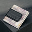 Black Leather Money Clip with Bank Notes