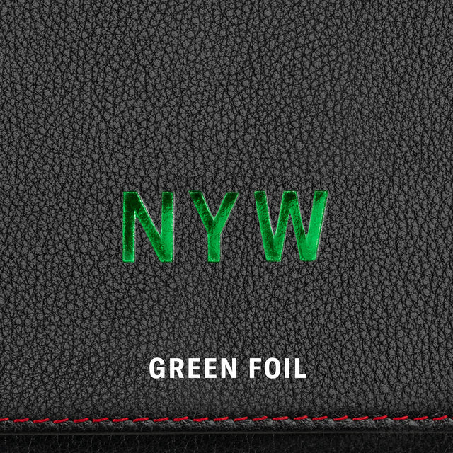 Green Metallic Foil Monogram