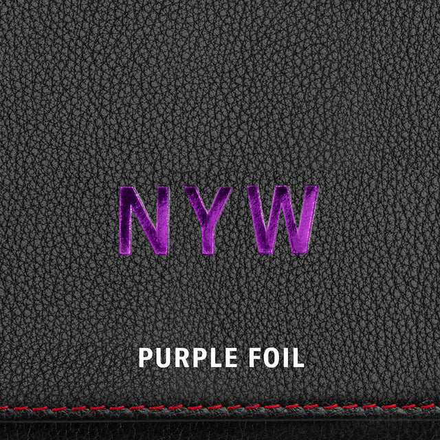 Purple Metallic Foil Monogram