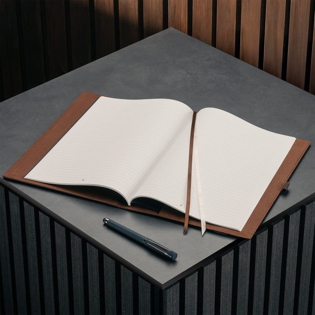 Dark Brown Leather A4 Notebook Cover
