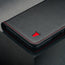 Black with Red Detail Leather Case for the Oppo Find X8 Pro