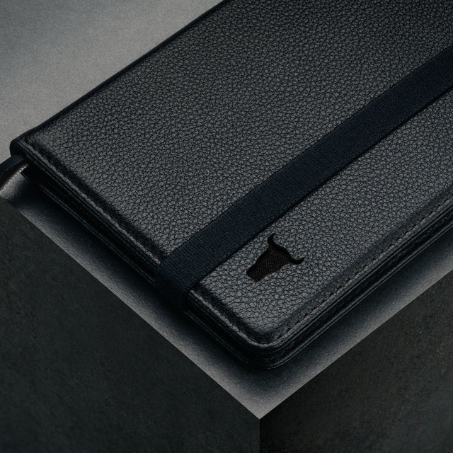 Front of the Black Leather Passport holder