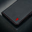 Black with Red Detail Leather Case for Google Pixel 9 Pro Fold